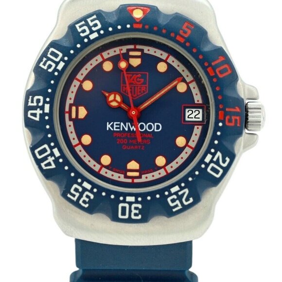 RARE Tag Heuer 35mm Formula 1 Kenwood Dial Blue/ Red/ Silver F1 Watch Ref WA1210